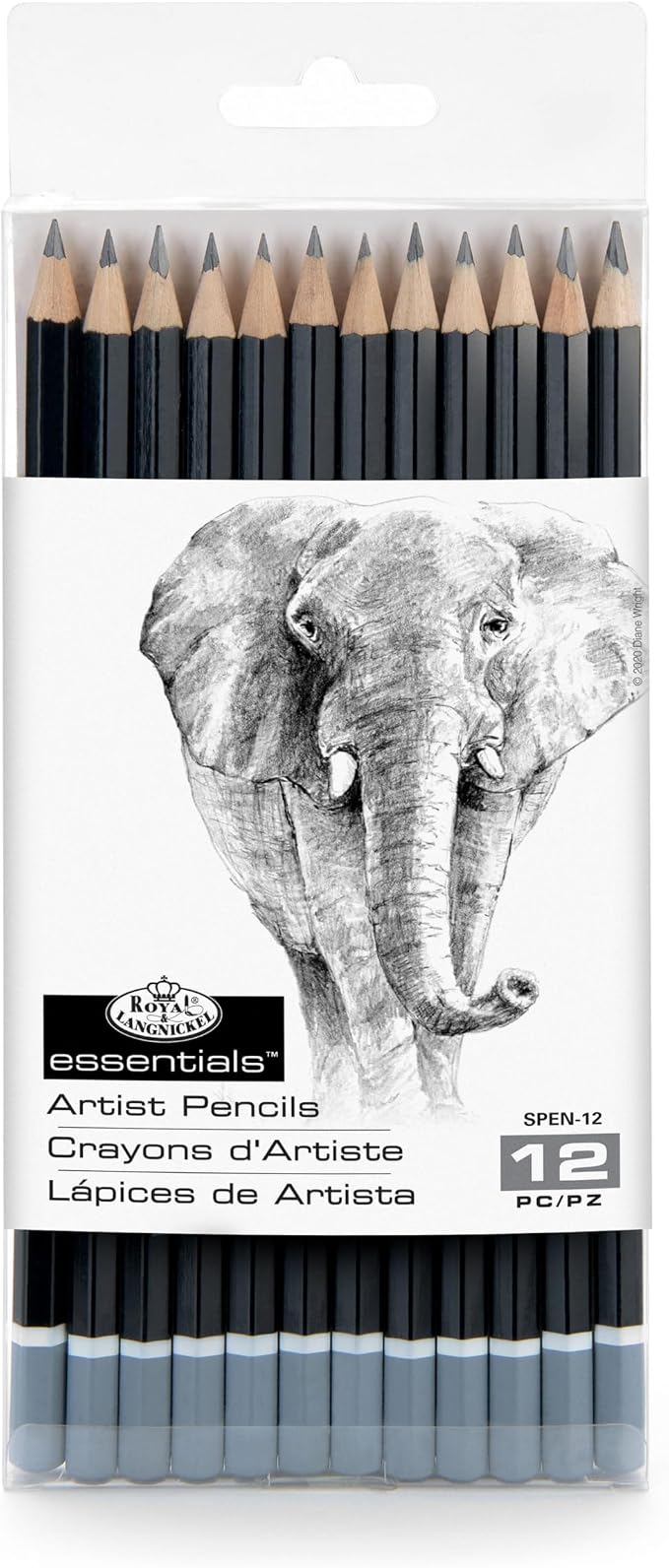 Royal & Langnickel SPEN-12 Essentials Sketching Pencil Set, 12-Piece