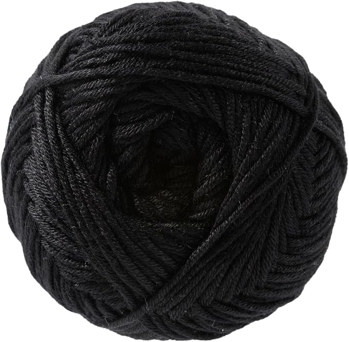 Loops & Threads Silky Soft Yarn - Yarn for Knitting, Crochet, Weaving, and Arts & Crafts - Black, Bamboo, 3.5 oz