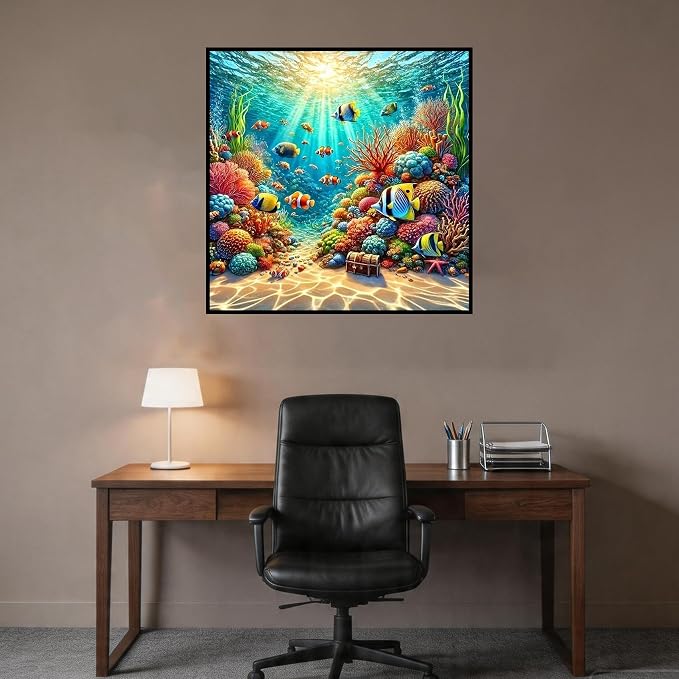 Fish Diamond Art Kits for Adults 14 x 14 inch