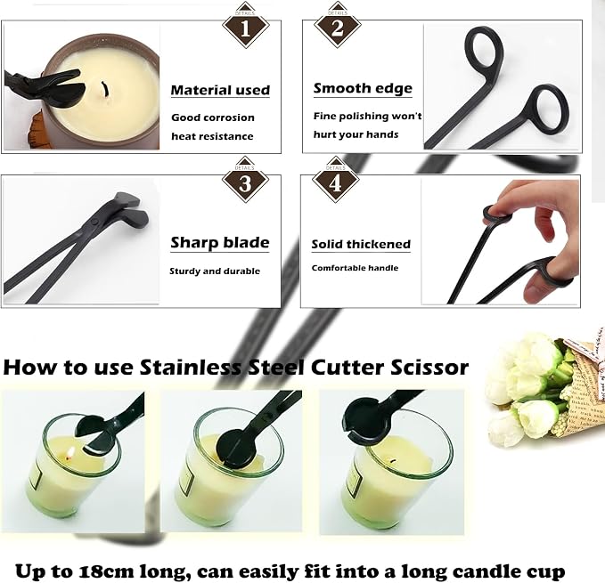 28 PCS Beginners Candle Making Kit for Adults with 200 ft Candlewick,Long Large-Eye Candle Piercing Needle and Wick Cutter 7INCH,Wick Inserting Tool Mold Punch Needle with Hook Eye for Moulds