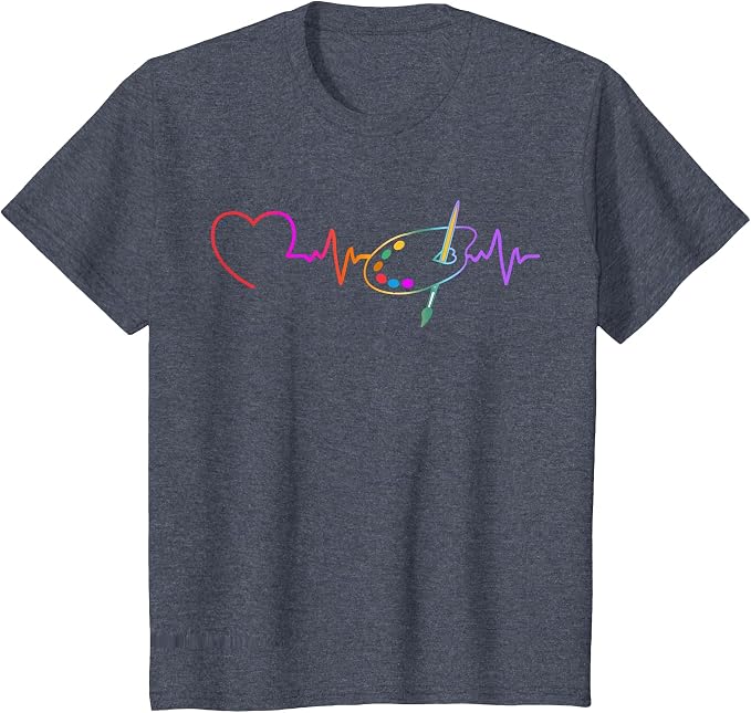 Funny Paint Palette Brush Artist Painter Art Teacher Men Kid T-Shirt
