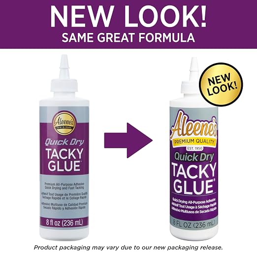 Aleene's AR7-10 17843 Quick Dry Tacky Glue, 8 oz., Multicolor