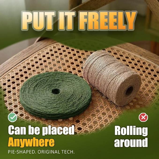 810FT Natural Jute Twine String Bulk Hemp Rope Cord for Crafts Gardening Gift Wrapping Wedding Décor Packing Material Burlap Ribbon Christmas Knitting Macrame Decoration (Green 2mm* 810ft)
