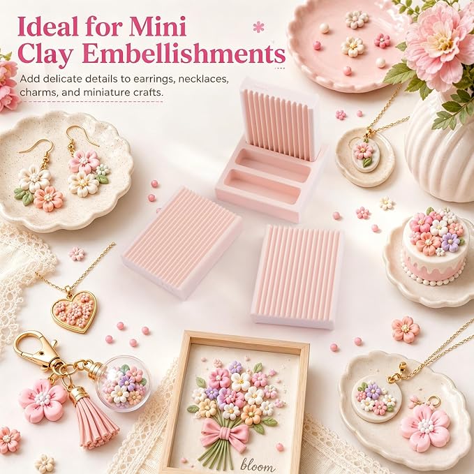 Mini Polymer Clay Bead Maker（2&2.5&3mm）, Clay Beads Roller Bead Shaping Tool Clay Molds for Jewelry Making DIY Bracelet Necklace Craft