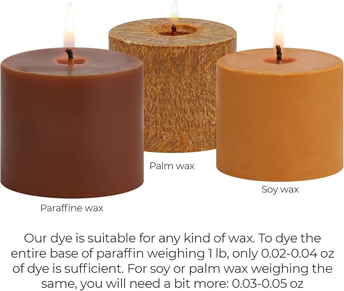 Brown Candle Dye 2oz for Soy Candle Making – Concentrated Wax Color Chips | Highly Concentrated Candle Wax Dyes – Candle Shop Premium Color Dye Chips for Soy Wax, Beeswax, Paraffin