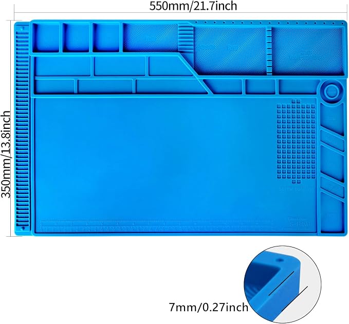 Kaisi S180 Large Silicone Soldering Mat Magnetic Repair Work Mat