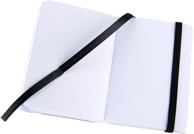 Pentalic 3" x 4" Pocket Sketchbook Traveler Journal, 160 Pages, Black