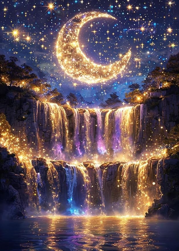 Waterfall Diamond Art Kits for Adults, 5D Diamond Painting Kits for Adults