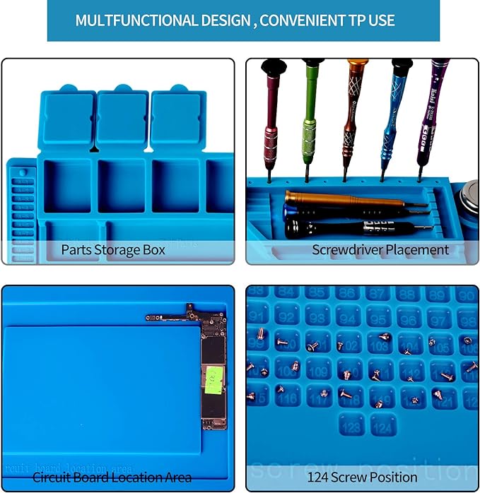 Kaisi S160 Soldering Mat Insulation Silicone Magnetic Repair Work Mat