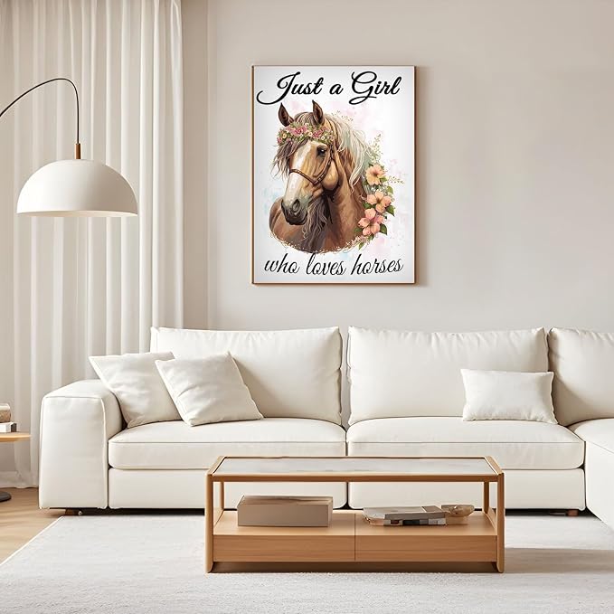 GEEHEIY Diamond Art Kits for Adults, 5D Floral Horse Diamond Painting Kit
