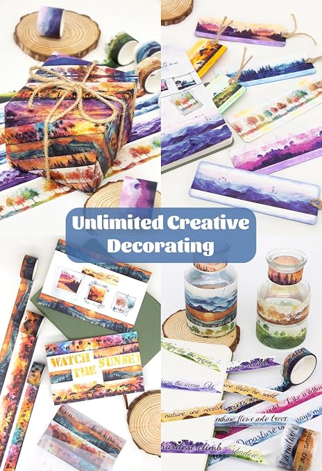 Ieebee 32 Rolls Four Seasons Washi Tape Set for Journaling & Scrapbooking