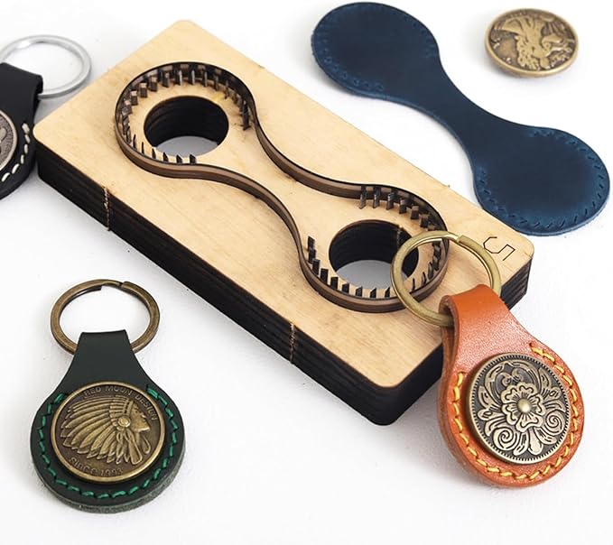 Leather Cutting Die,Leather Keychains Cutting Mold for DIY Leather Crafts (Style1)