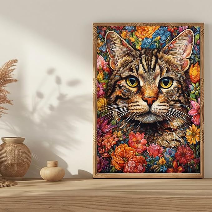 Cute Cat Diamond Art Kits for Adults Diamond Painting Kit for Beginner