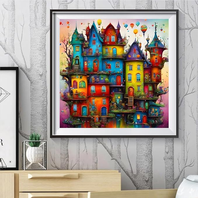 ijbnhd Diamond Painting Kits for Adults House 14x14inch