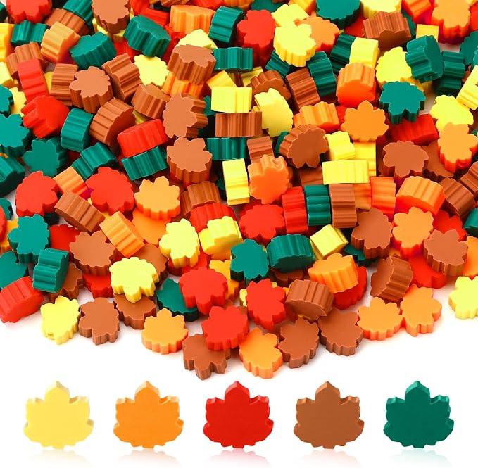 Augshy 300Pcs Fall Leaves Clay Beads for Jewelry Making