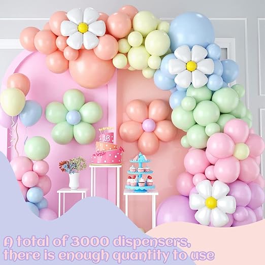 Phinus 3000 Pieces Glue Points, Balloon Tape, Sticky Dots, Double Sided Glue Points, Balloon Sticky Dots for Craft, Wedding Decoration, Stick Photos