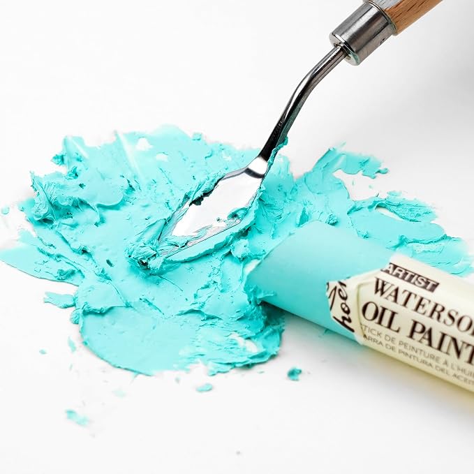 PHOENIX Blue Oil Paint Stick - Set of 12 Ocean Marine Colors 37ml Large Soft Oil Pastels for Artists
