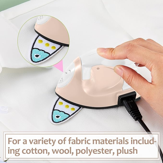 Honoson Mini Craft Iron with Charging Base Tiny,Light Khaki