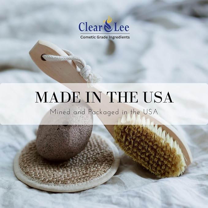 ClearLee Cosmetic Grade Pumice - 100% Pure Natural Grain/Powder - Great For Skin Exfoliation in DIY Soaps, Masks, Scrubs for Face, Body, Foot (2lb, Fine Grain)