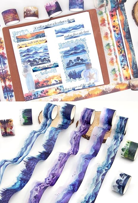 Ieebee 32 Rolls Four Seasons Washi Tape Set for Journaling & Scrapbooking