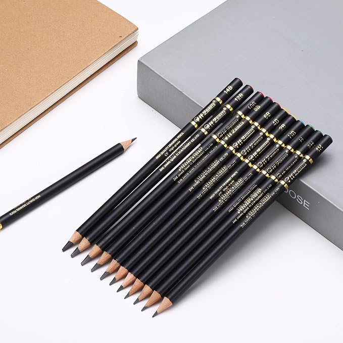 PATIKIL 6Pcs Drawing Pencils for Sketching, 14B Refill Sketch Pencils for Drawing, Graphite Art Pencil Set Professional Resistant Lead for Painting Shading Artist Office Supplies