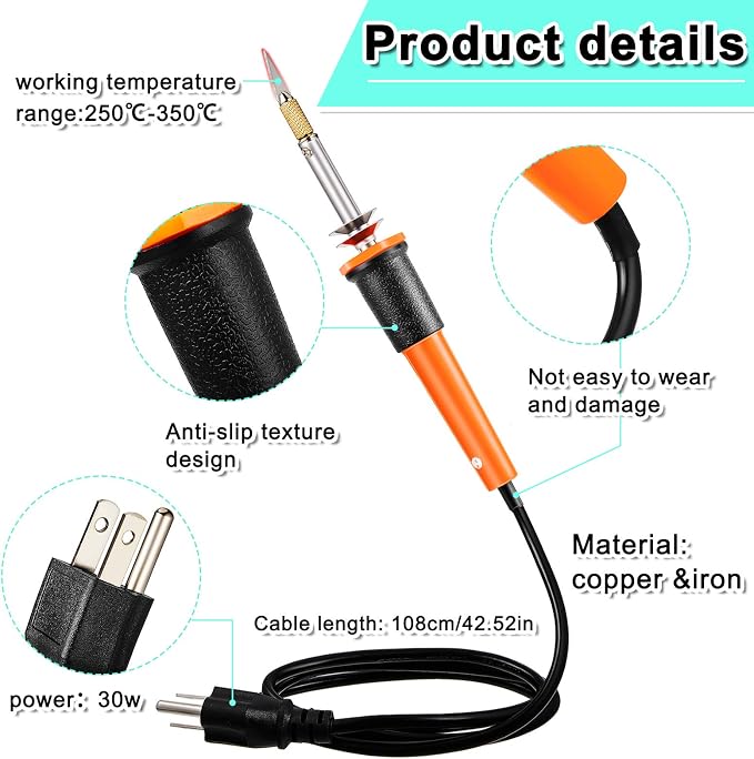Honoson 19 Pcs Electric Hot Knife Cutting Tool with 14 Blades, Orange