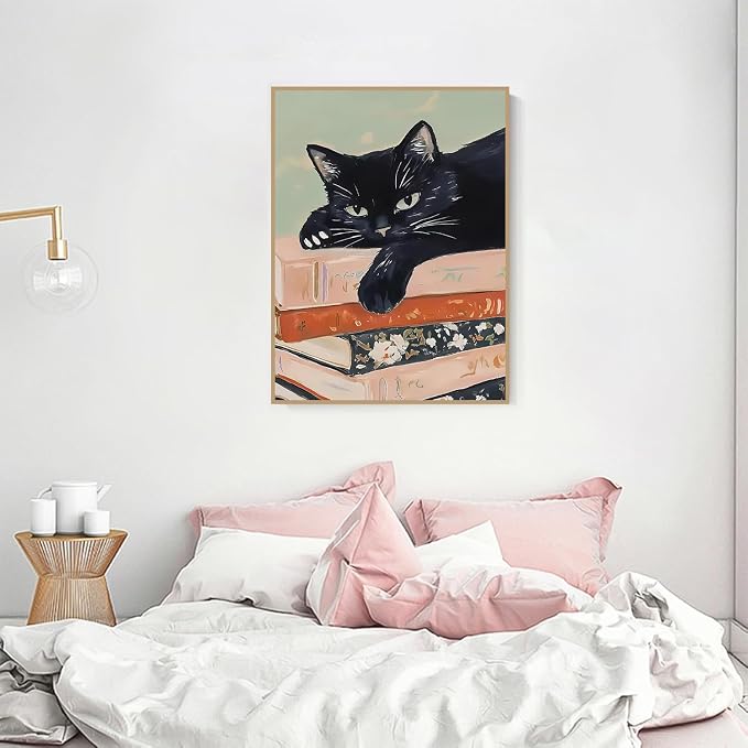 Black Cat Diamond Art Kits for Adults Diamond Painting Kit for Beginner
