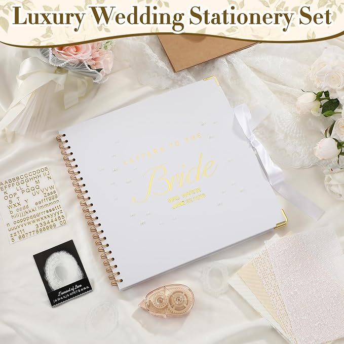 Humyoun Letters to Bride Scrapbook,12 X 12 Inch,Classic,White