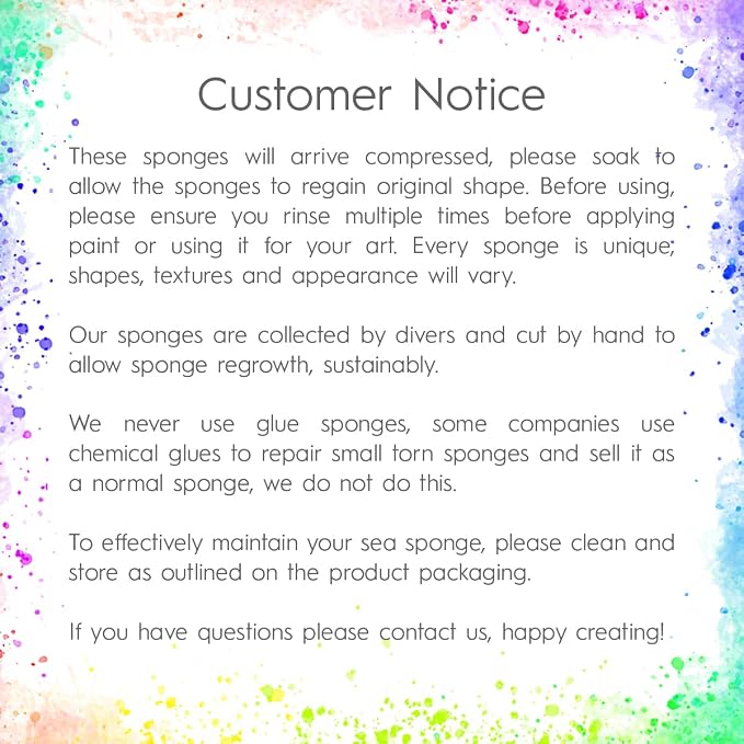 NAROA Artist Natural Sea Sponges for Painting 8 Pack | Unbleached Unique Art Tool Set | Suitable for Acrylic Watercolor, Marbling, Texturing, Pottery, Ceramics