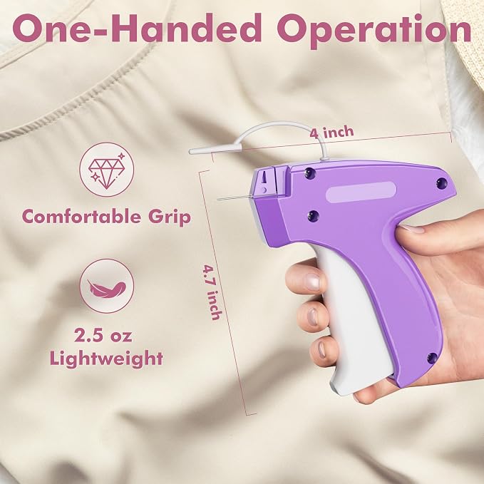 Stitch Gun for Clothes, Tagging Gun, Quick Clothing Fixer, Violet
