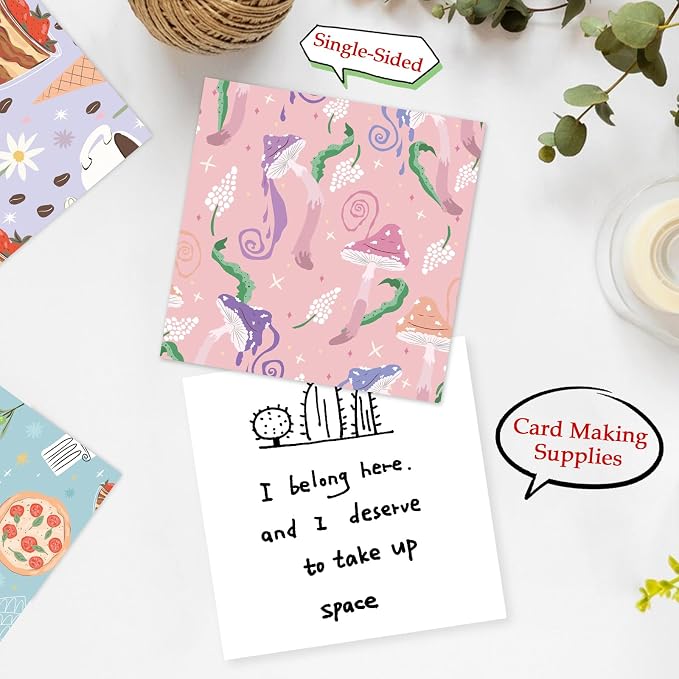 Scrapbook Paper, 24 Sheets 6"×6" 160gsm Single-Sided Patterned Cardstock