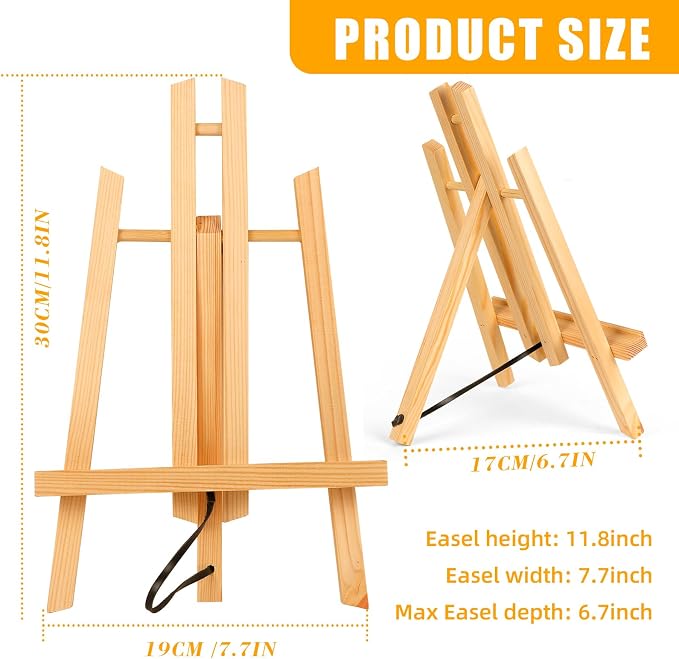 20 Pack 11.8" Wooden Easel, Easel Stand for Painting
