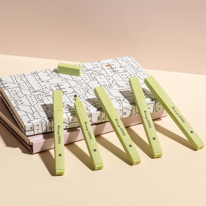 DIVERSEBEE Bible Highlighters with Soft Chisel Tip, No Bleed (Green)