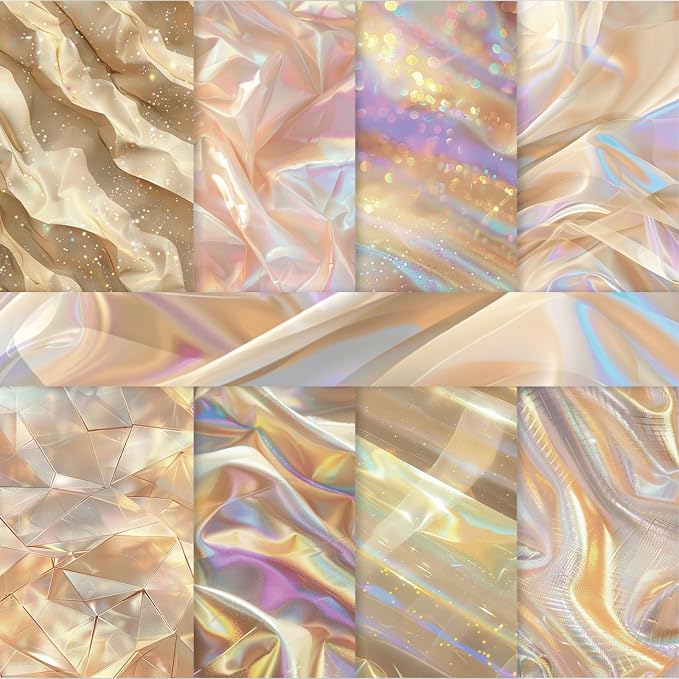 PRSTINCOL Scrapbook Paper,16 Sheets 5.8x5.8 Inch Dazzling Lights Style Scrapbook Supplies,Single-Sided Vibrant Origami Decoupage Paper for Diy Crafts, Card Making, Art Journaling