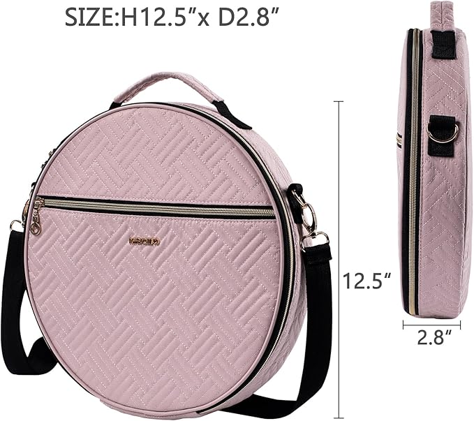 MYBAGZING | Round Embroidery Bag(Empty) - Embroidery Storage Bag -Cross Stitch Supplies Organizer with Multiple Pockets for Embroidery Kits, Cross Stitch Suppliers, Embroidery Floss (Bag Only)