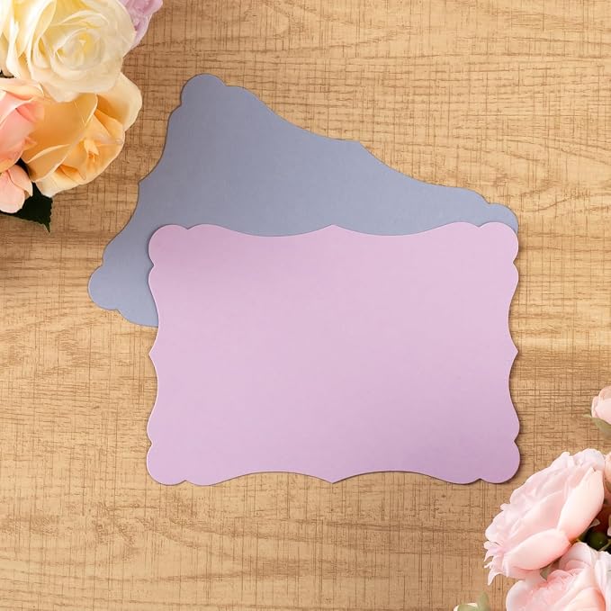 50 Pack Blank Kraft Greeting Cards, Purple, 5 Colors, 5x7IN