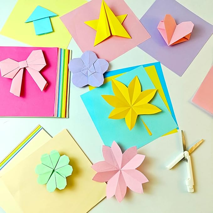 50 Colors Origami Paper 200 Sheets 6x6 Inch Double Sided Colored Paper | Square Folding Paper for Arts, Crafts, DIY Projects, Scrapbooking, Kids Activities and Classroom Creations