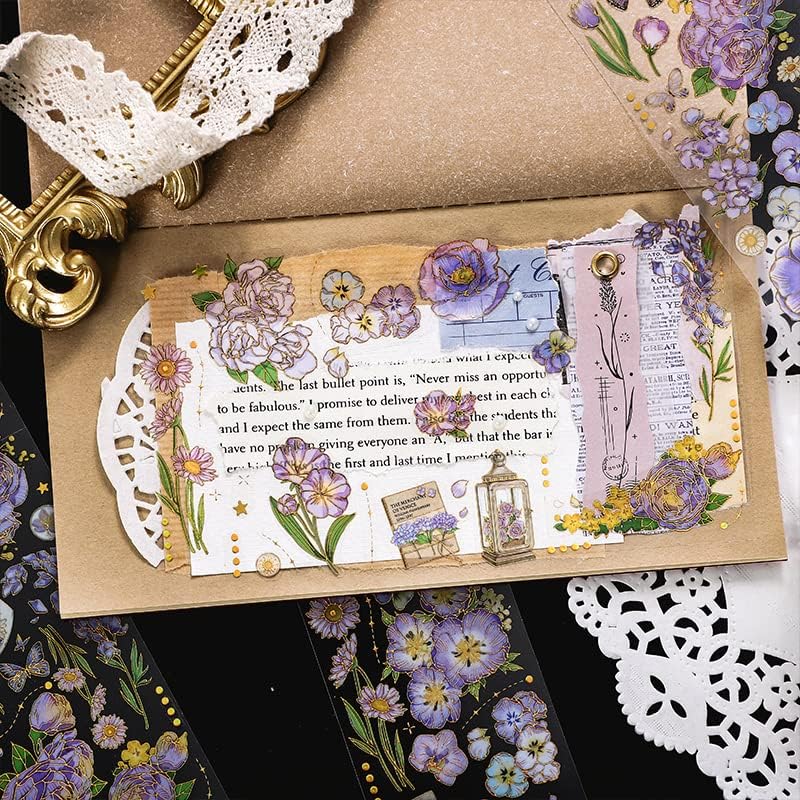 200pcs Aesthetic Botanical Stickers,PET Decals for Journal Scrapbook