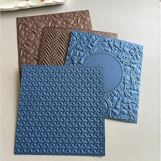 3D Tiny Star Flower Embossing Folder, Mini Snowflake Floral Texture Emboss Template for Card Making, Scrapbooking, Christmas Wedding Holiday Greeting Cards DIY Paper Craft Supplies