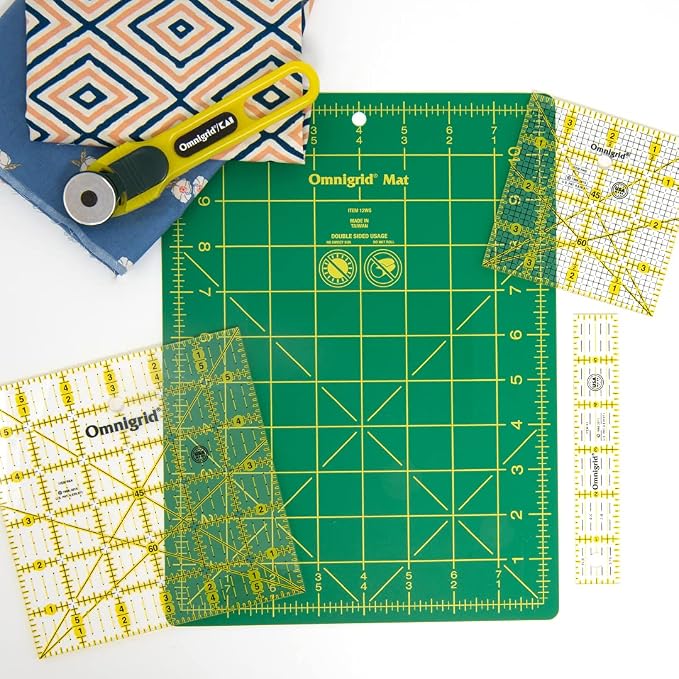 Omnigrid Self-Healing Cutting Mat - 8'' x 11'' Inch Precision Fabric Cutting Mat with Durable Surface for Quilting, Sewing & Crafts