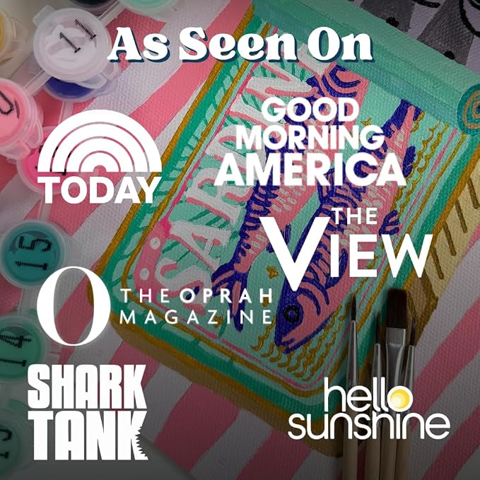 Pink Picasso Paint by Number Kit, All Ages, 8x10, Better You Fly | Mid Century Modern Collection, Acrylic Paints and Brushes included, Pre-printed high quality canvas, DIY art kit, Gift-ready