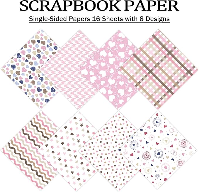 PRSTINCOL Scrapbook Paper,16 Sheets 4.1x5.8 Inch Painted Dots Style Scrapbook Supplies,Single-Sided Vivid Origami Decoupage Paper for DIY Crafts, Card Making, Art Journaling