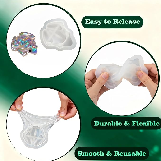 Frog Resin Mold, Animal Frog Silicone Mold for Epoxy Resin Casting