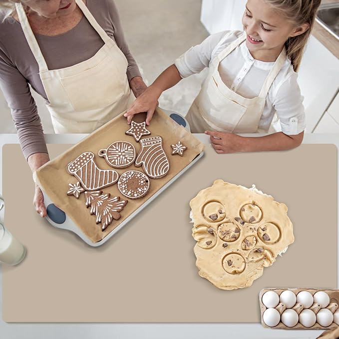 Extra Large Silicone Mat, Kitchen Counter Mat Placemats for Kids Silicone Mats for Countertop, Nonstick Silicone Table Mat for Pastry Crafts Baking Heat-Resistant Silicone Pad, 27.6'' x 16'' 1 Pack