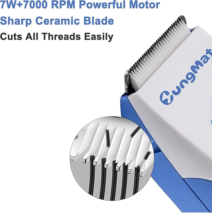 CungMat Electric Stitch Remover, 2 Precision Blades, Rechargeable | Embroidery & Quilting • Fast Thread Removal • Fabric Safe • Garment Repair • 7000 RPM • 5-Hour Runtime • Easy Maintenance