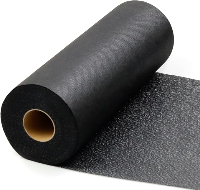 PLANTIONAL11.6"x30yd Medium Weight Non-Woven Fusible Interfacing for Sewing | Available in Black and White; Fusible Interfacing Fabric for Sewing ; Single-Sided Interfacing for DIY Crafts & Clothing