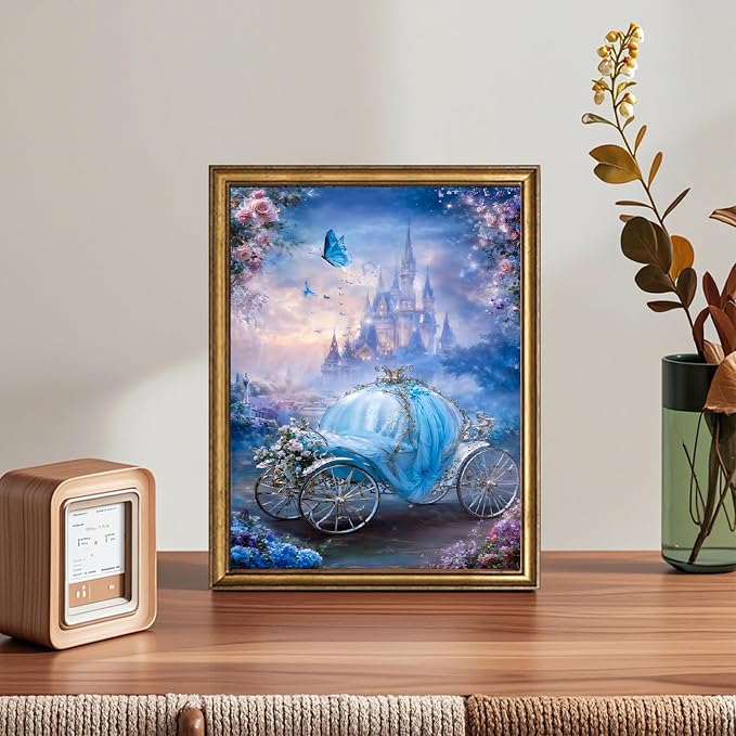 Castle Diamond Art Kits for Adults, Diamond Painting Kits for Beginner | Fairy Tale 5D DIY Diamond Dots Full Drill Crafts for Gem Art Dot Art for Adults Home Wall Decor for Teens Boys Girls 12x16in