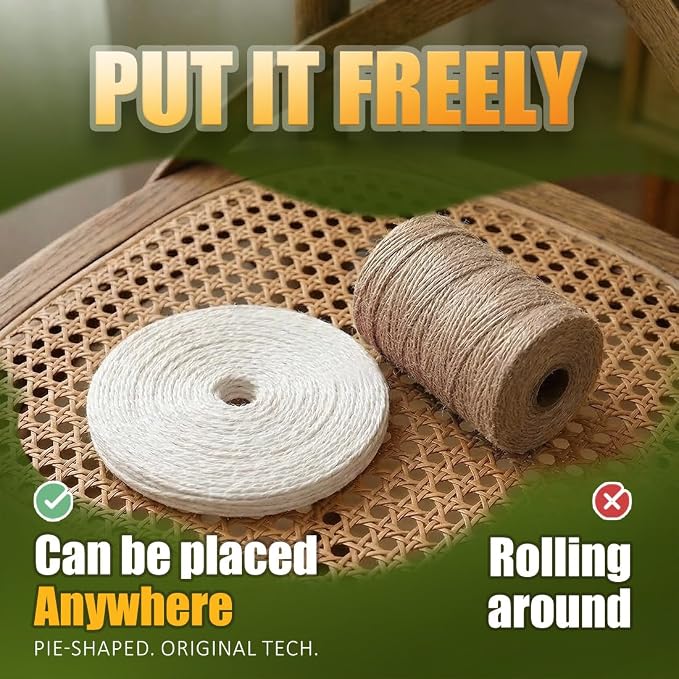 810FT Natural Jute Twine String Bulk Hemp Rope Cord for Crafts Gardening Gift Wrapping Wedding Décor Packing Material Burlap Ribbon Christmas Knitting Macrame Decoration (White 2mm* 810ft)