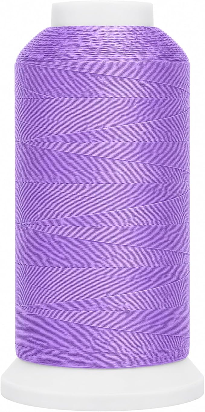 Mandala Crafts Lilac Tex 90 Polyester Heavy Duty Thread for Upholstery | 1500 Yds T90 UV Resistant Strong Thread for Leather Sewing, Marine, Drapery, Jeans, Hair Weaving & Extension, Outdoor