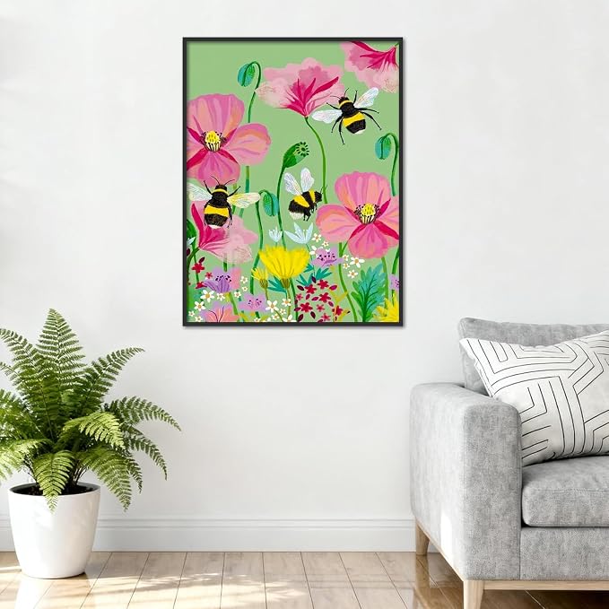 Amaieuin Flowers Diamond Painting for Adults,Flower Diamond Art Painting for Adults,5D Diamond Painting for Home Decor and Gifts 12x16in